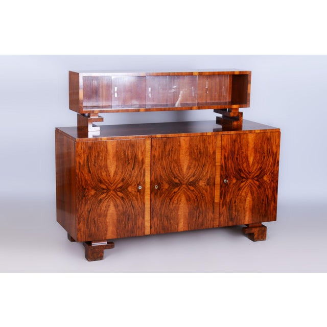 Art Deco Buffet in Walnut and Glass, 1920s For Sale - Image 14 of 15