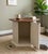 Contemporary Vintage Mersman Hexagonal End Table / Accent Cabinet – Refinished Cream & Natural Wood For Sale - Image 3 of 6