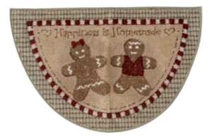 Vintage Christmas Gingerbread Door Mat