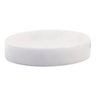 White Carrara Marble Soap Dish from FiammettaV Home Collection For Sale