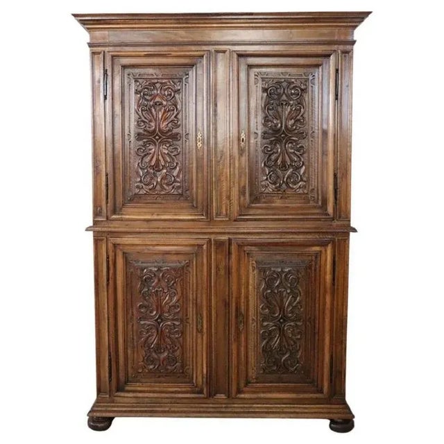 19th Century Carved Walnut Cabinet For Sale - Image 10 of 10