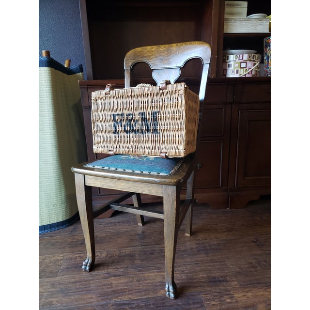 Fortnum & Mason 20" British Wicker Picnic Hamper Basket For Sale - Image 17 of 18