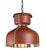 Industrial Matthew Izzo Home Small Leather Dome Pendant Light For Sale - Image 3 of 3