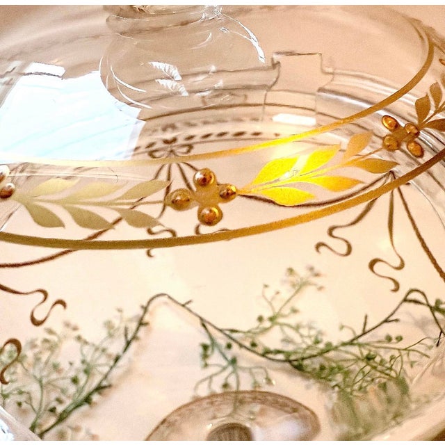 Antique Art Nouveau Glass Bowl, 1890s For Sale - Image 4 of 8