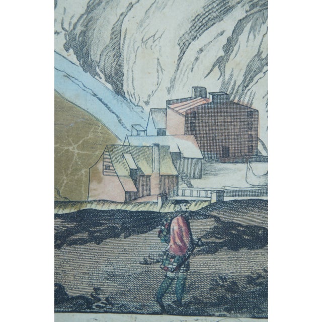 Glass Antique 1693 John Slezer Prospect of Edinburg Dean Landscape Engraving, Framed For Sale - Image 7 of 12