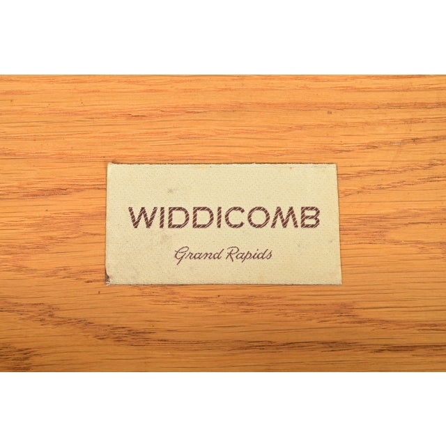 T. H. Robsjohn-Gibbings for Widdicomb Walnut Two-Tier Nightstand or Side Table, 1950s For Sale - Image 9 of 13
