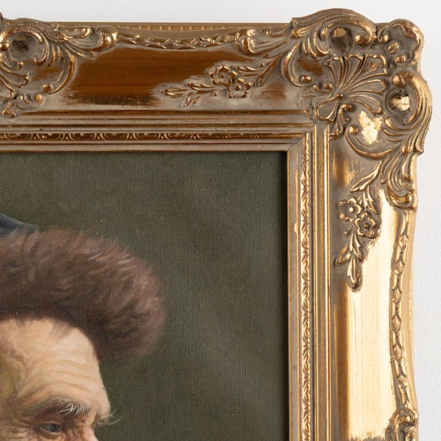 Oil on Canvas Painting, Portrait of Man, Circa 1950-60 For Sale - Image 4 of 10