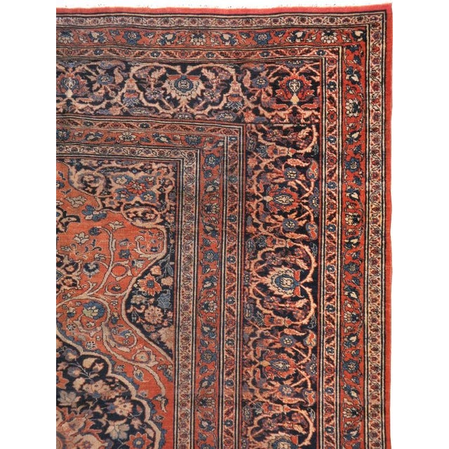 Folk Art 19th Century Rare Size Hadji Jali Li Tabriz rug no. 10958 For Sale - Image 3 of 8