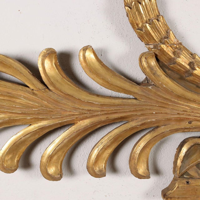 19th Century Upper Door Frieze in Carved and Gilded Wood, Italy For Sale - Image 6 of 14
