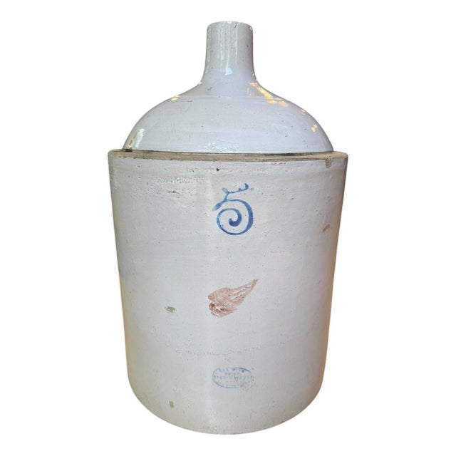 Antique Red Wing Union Stoneware 5-Gallon Shoulder Jug, Circa 1915–1936 For Sale
