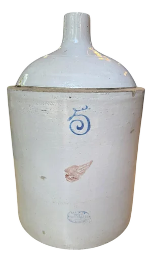 Antique Red Wing Union Stoneware 5-Gallon Shoulder Jug, Circa 1915–1936