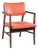 Mid 20th Century Orange Vinyl Seat Arm Chair For Sale