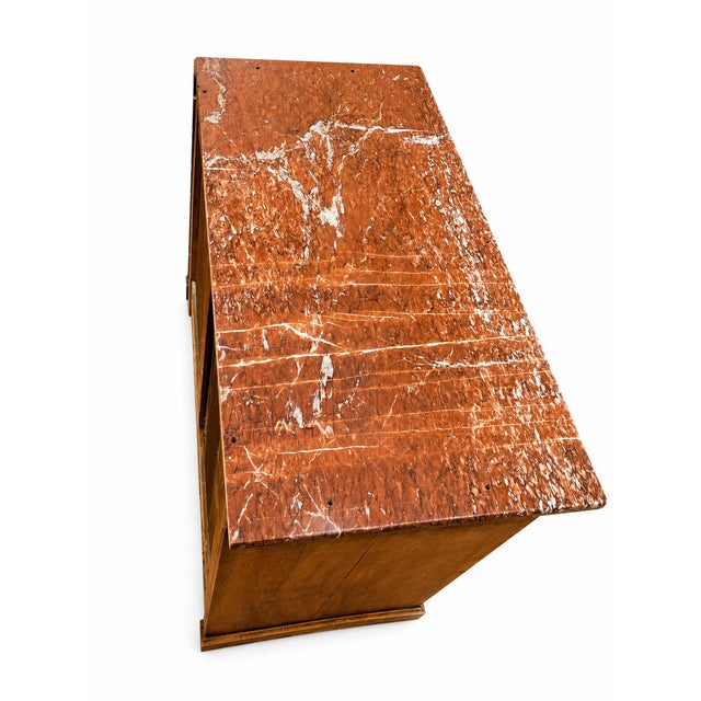 Antique Low Sideboard with Marble Top, 1950s For Sale - Image 6 of 8