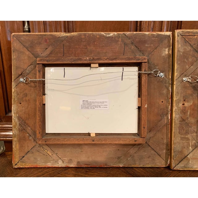 19th Century French Porcelain Plaques in Gilt Frames Signed L. Levy - a Pair For Sale - Image 11 of 12