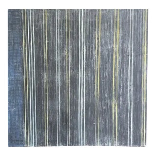 Vintage American Abstract Stripe Painting With Impasto Paint Texture For Sale