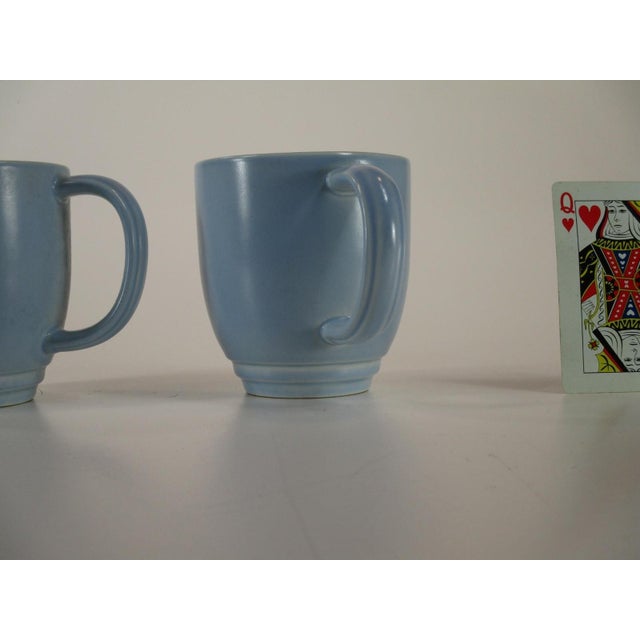 Ceramic Mid 20th Century Light Blue Coffee Cups Mugs Vintage Pfaltzgraff - Set of 2 For Sale - Image 7 of 10