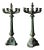 1st Half 19th Century Bronze Candleholders, Set of 2 For Sale