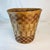 1970s Vintage Boho Chic Arts & Crafts Coastal Woven Split Reed Wicker Wastebasket For Sale - Image 6 of 8