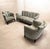 Textile 1950s Art Deco Scalloped Velvet Lounge Chairs and Sofa Set For Sale - Image 7 of 11