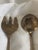 Vintage Siam Engraved Sterling Silver and Brass Serving Utensils For Sale - Image 6 of 9
