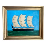 Contemporary Impressionist Style Seascape Painting on Canvas, Framed For Sale