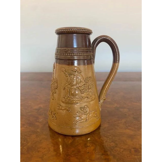 Antique Victorian Doulton Lambeth Jug, 1880 For Sale - Image 3 of 5