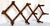 Vintage French Spindle Turned Wood Expandable Coat/Hat Rack For Sale - Image 9 of 15