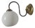 Art Deco Metal Wall Lamp, Poland, 1950s For Sale
