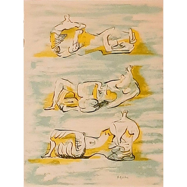 Henry Moore, The Reclining Figures, Lithograph, 1971 For Sale - Image 3 of 3