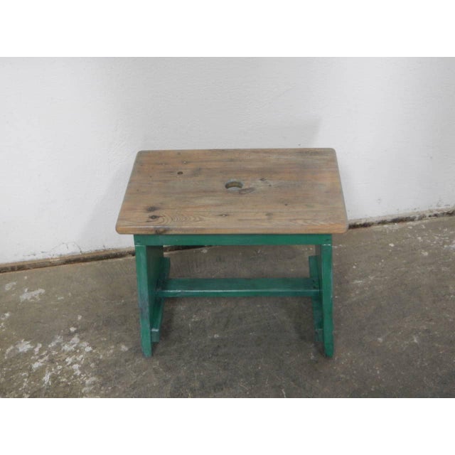 Mid-Century Fir Stool, 1960s For Sale - Image 3 of 11