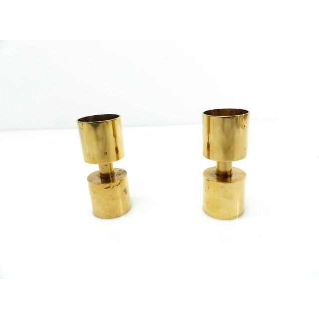 Zoégas Kaffe Candlesticks in Brass, Sweden, 1976, Set of 2 For Sale - Image 6 of 8