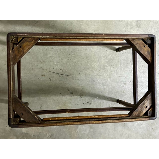 Antique Early 20th Century Wood Vanity or Piano Bench For Sale - Image 11 of 11