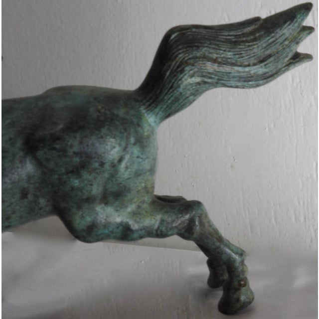 Mid-Century Modern Midcentury Bronze Running Horse Statue For Sale - Image 3 of 9
