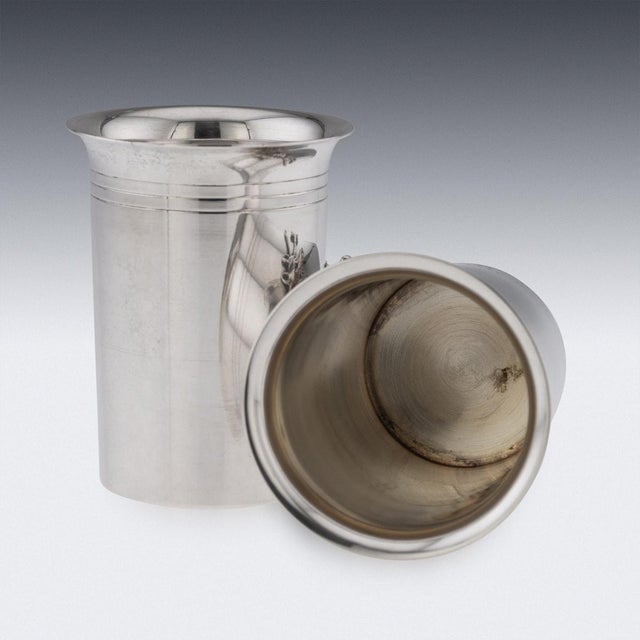Silver Vintage 20th Century Italian Silver Beakers by Gucci, 1980s, Set of 2 For Sale - Image 8 of 13