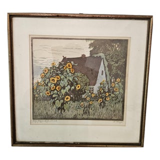 H. Majs, Cottage, 1950s, Lithograph For Sale