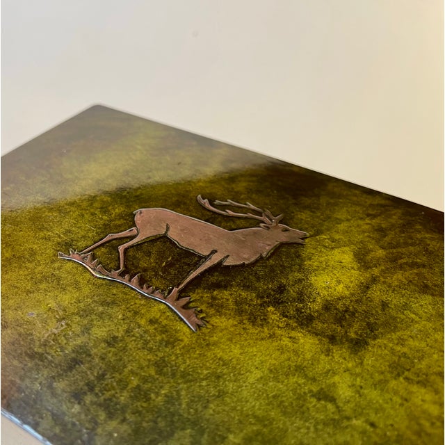 Art Deco Green Patinated Bronze Box by Holger Fridericias, 1930s For Sale - Image 4 of 12