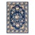 1800s Blue Navy Medallion Foo Dog Antique Chinese Ningxia Rug 4'10" X 6'9" Handknotted Wool Carpet For Sale