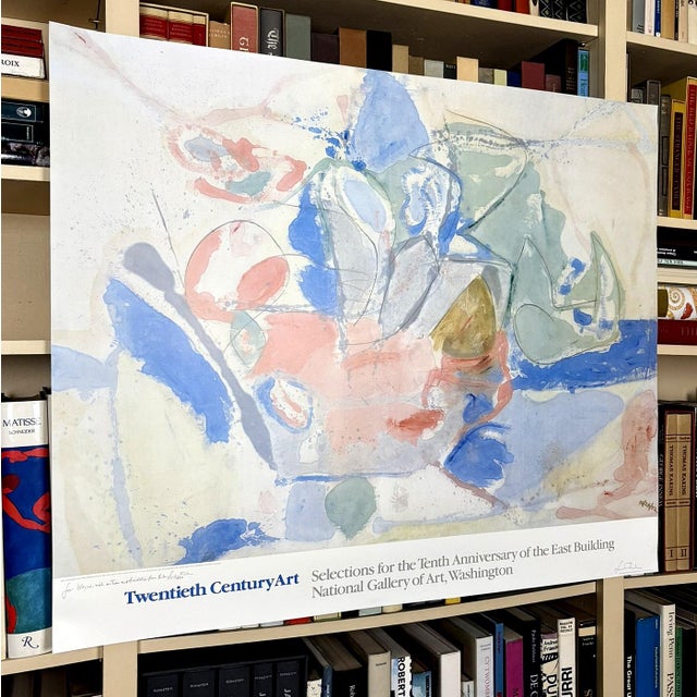 Paper Signed Helen Frankenthaler Mountains and Sea Original 1989 National Gallery of Art Washinton Exhibition Poster For Sale - Image 7 of 12
