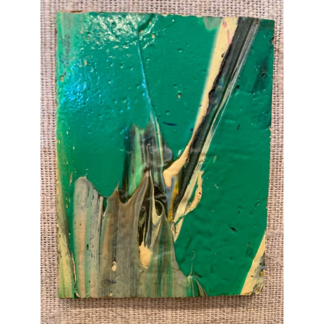 1978 Small Green Abstract Painting For Sale In South Bend - Image 6 of 9