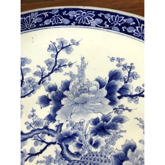 Large Antique Japanese Arita Porcelain Plate by Kajiwara Kiln For Sale - Image 11 of 13