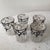 Handsome set of Antique sterling silver detailed cocktail glasses.