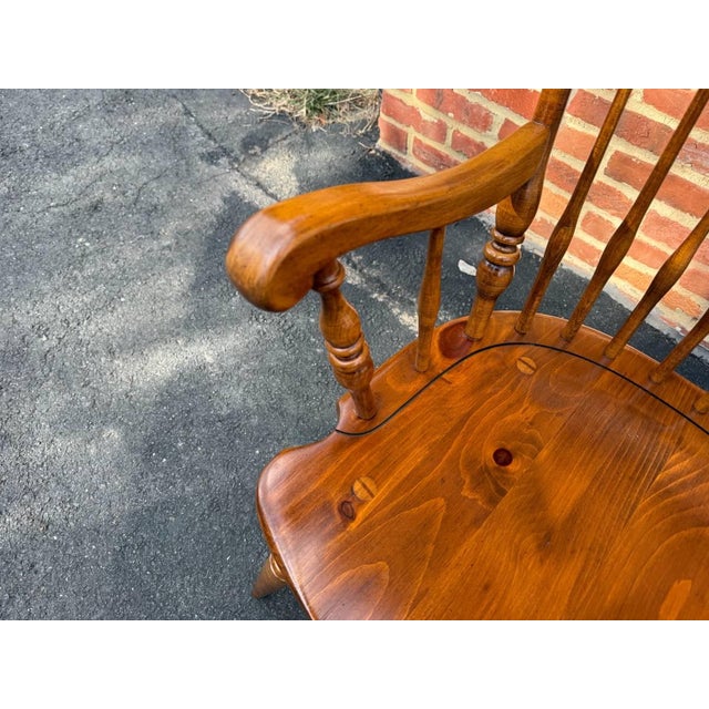 Vintage Ethan Allen Windsor Fan Back Dining Chairs. Set of 6 For Sale - Image 9 of 16