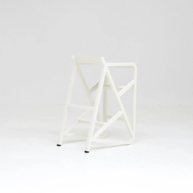 Walk the Line White Stool by Deevie Vermetten for Fermetti Atelier Belge, 2012 For Sale - Image 6 of 15