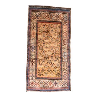 Antique Ivory Caucasian Area Rug For Sale