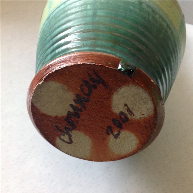 Ceramic French Modern Art Studio Pottery Vase For Sale - Image 7 of 11