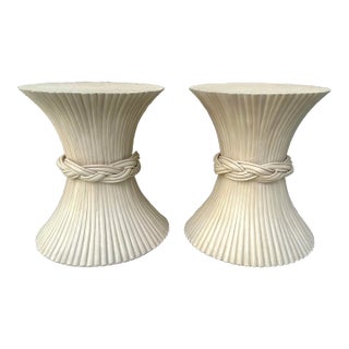 Vintage Midcentury Sheaf of Wheat Pedestal Table Bases - a Pair For Sale