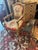 One of a Kind Drinks Side Table With Etched Marble Top & Iron For Sale - Image 9 of 12
