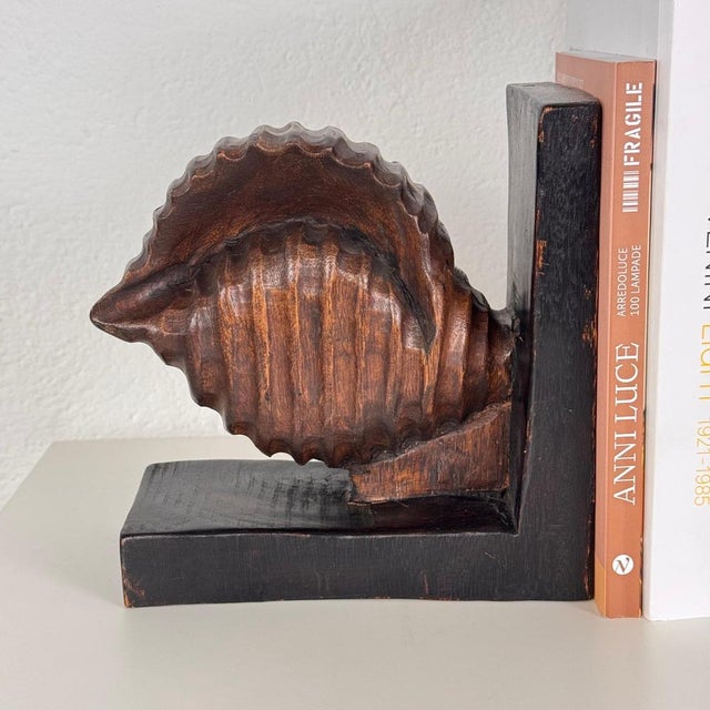 Art Deco Shell-Shaped Bookends, Italy, 1930s, Set of 2 For Sale - Image 4 of 17