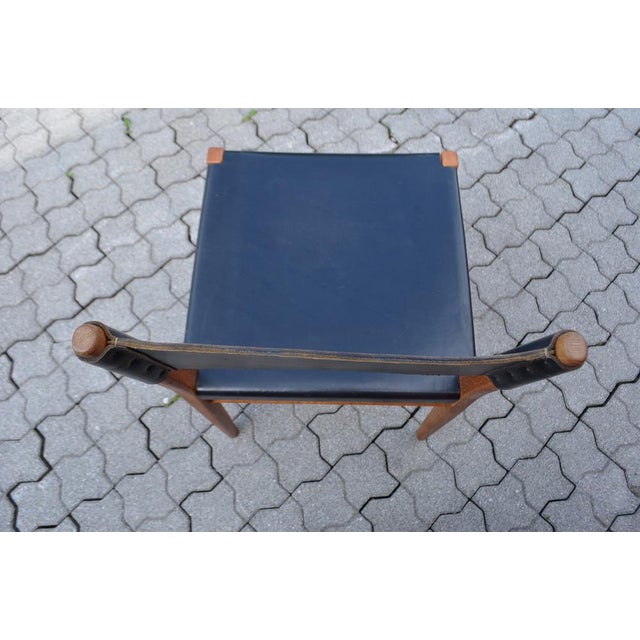 Mid-Century Leather & Oak Model 3024 Dining Chairs by Helmut Magg for Deutsche Werkstatten, 1957, Set of 4 For Sale - Image 12 of 17