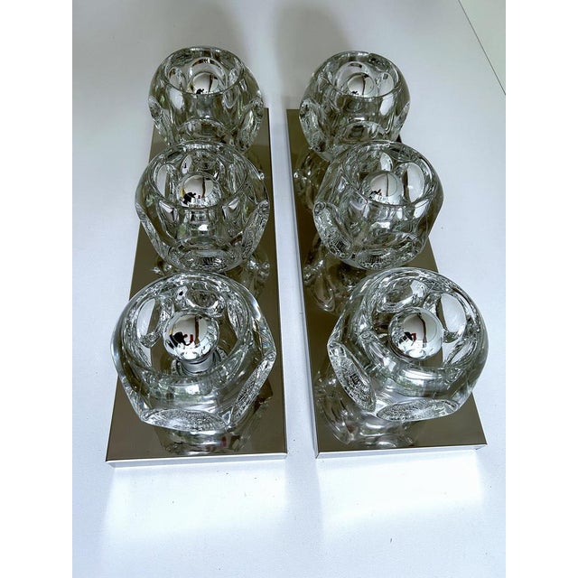 Large Space Age Glass Sconces from Peill & Putzler, 1970s, Set of 2 For Sale - Image 13 of 18